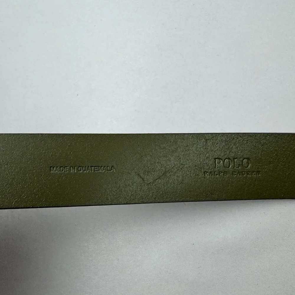 Polo Ralph Lauren Men’s Green Pebbled Leather Belt Size:42